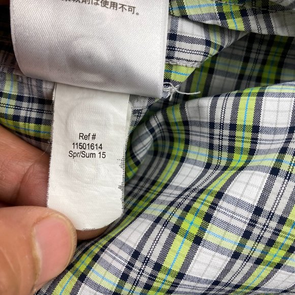Eddie Bauer Shirt Men Large L Green White Checkered Button Down Casual Outdoors - Picture 9 of 13